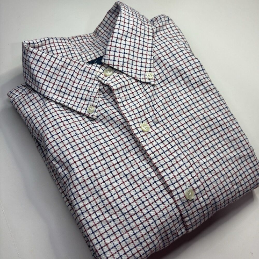 Ralph Lauren Men's M Classic Fit White Plaid Long Sleeve Button Down Shirt - Picture 3 of 8